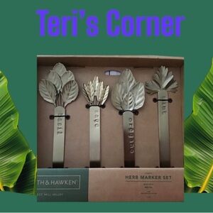 Smith & Hawken Metal HERB MARKER SET For Indoor or outdoor use. BRAND NEW